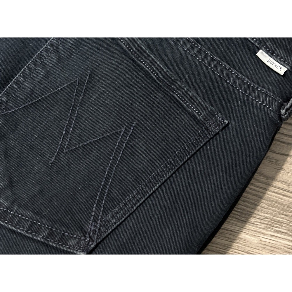 Mother The Rascal Slit Undone Hem High Rise Straight Jean SZ 32x33 Storm Clouds - Picture 3 of 15